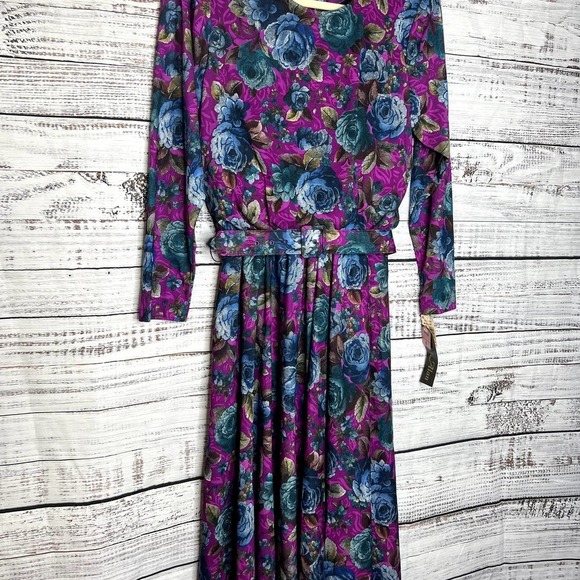 Vintage Stuart Alan Cottage Core Floral Dress Prairie Pleated NWT Deadstock 8 - Picture 2 of 7